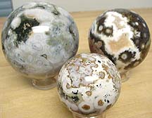 Colorful orbs of coral and algae set in crystalline matrix
