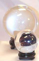 Polished acrylic stand comes with 3 and 4 inch balls