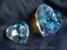 Swarovski Faceted Crystal Heart Prisms