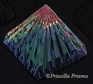 Autumn colored Fluted Crystal Pyramid