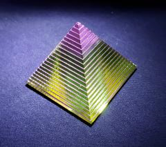 Frosted crystal pyramid