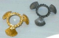 Pewter and Gold Delicate Shell Stand