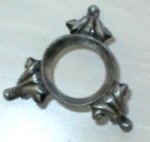 Pewter Scroll Crystal Ball Stand