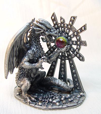 Power radiates from this dragon's dazzling Austrian crystal