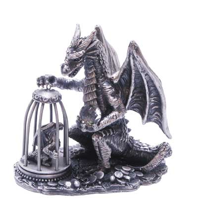 This Dragon version of the stork is delivering a baby dragon!