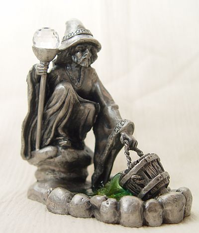 Tudor Mint's inquistive wizard seeing something magical in the water!