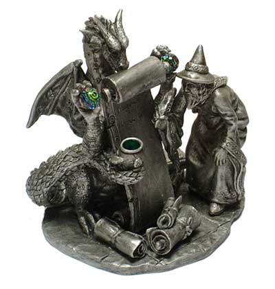 Tudor Mint's DRAGON aids his WIZARD in Thinking Up Spells