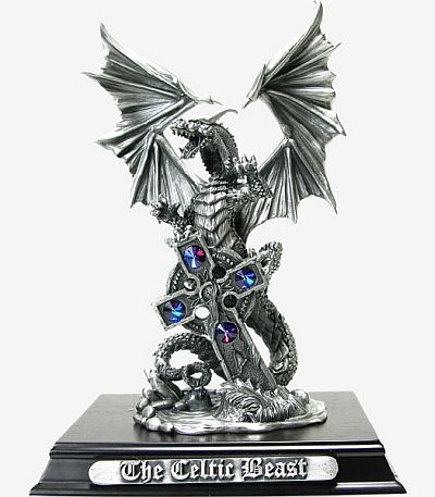 Pewter Dragons and dragon eggs with Swarovski crystals